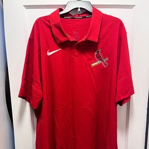 Nike MLB Dri Fit Polo STL CARDINALS 3XL Red